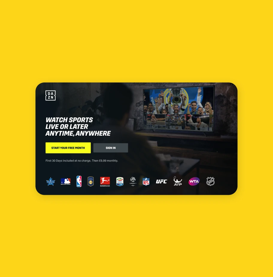 DAZN rebrand project thumbnail
